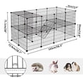 thumbnail image 3 of Valla para mascotas 35 paneles jaula para perro bricolaje metal corral para perro grande resistente plegable para gatos, 3 of 5