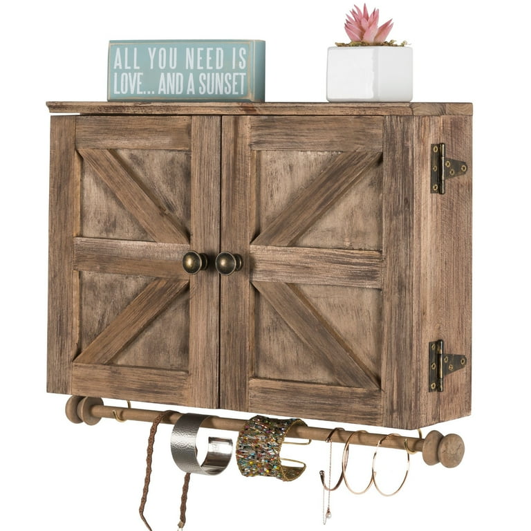 Barn door jewelry cabinet deals