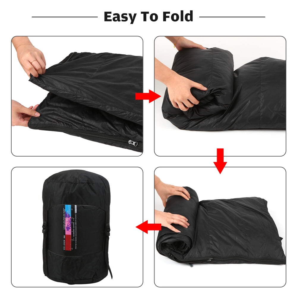 90% White Goose Down Lightweight Double Sleeping Bag 220x130cm with Compression Sack for Backpacking Camping Hiking Traveling