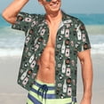 thumbnail image 7 of Bingfone Men's Short Sleeve Button Down Shirts Hawaiian Halloween Potions Printed Beach Shirt, 7 of 7