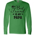 thumbnail image 3 of Inktastic My Best Friend is My Papa with Hearts Long Sleeve T-Shirt, 3 of 5