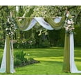 thumbnail image 4 of WARM HOME DESIGNS 55 x 288 Inch White & Sage Green Double Window Scarves Bundle. AS White & Sage 288, 4 of 5