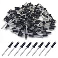 thumbnail image 1 of 100 Pieces 4.8 x 12mm Aluminum Blind Rivets, Open End Rivets, Pop Rivets, Pack of 100 (Black), 1 of 5