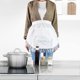 thumbnail image 2 of Tablier de cuisine en coton blanc avec poche et ourlet en dentelle pour femme, 2 of 4