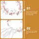 thumbnail image 4 of Tocado de novia: elegante tocado floral para boda con cuentas de perlas falsas de cristal/diamantes de imitación - Accesorios para el cabello para niñas de las flores, novias y damas de honor, 4 of 7