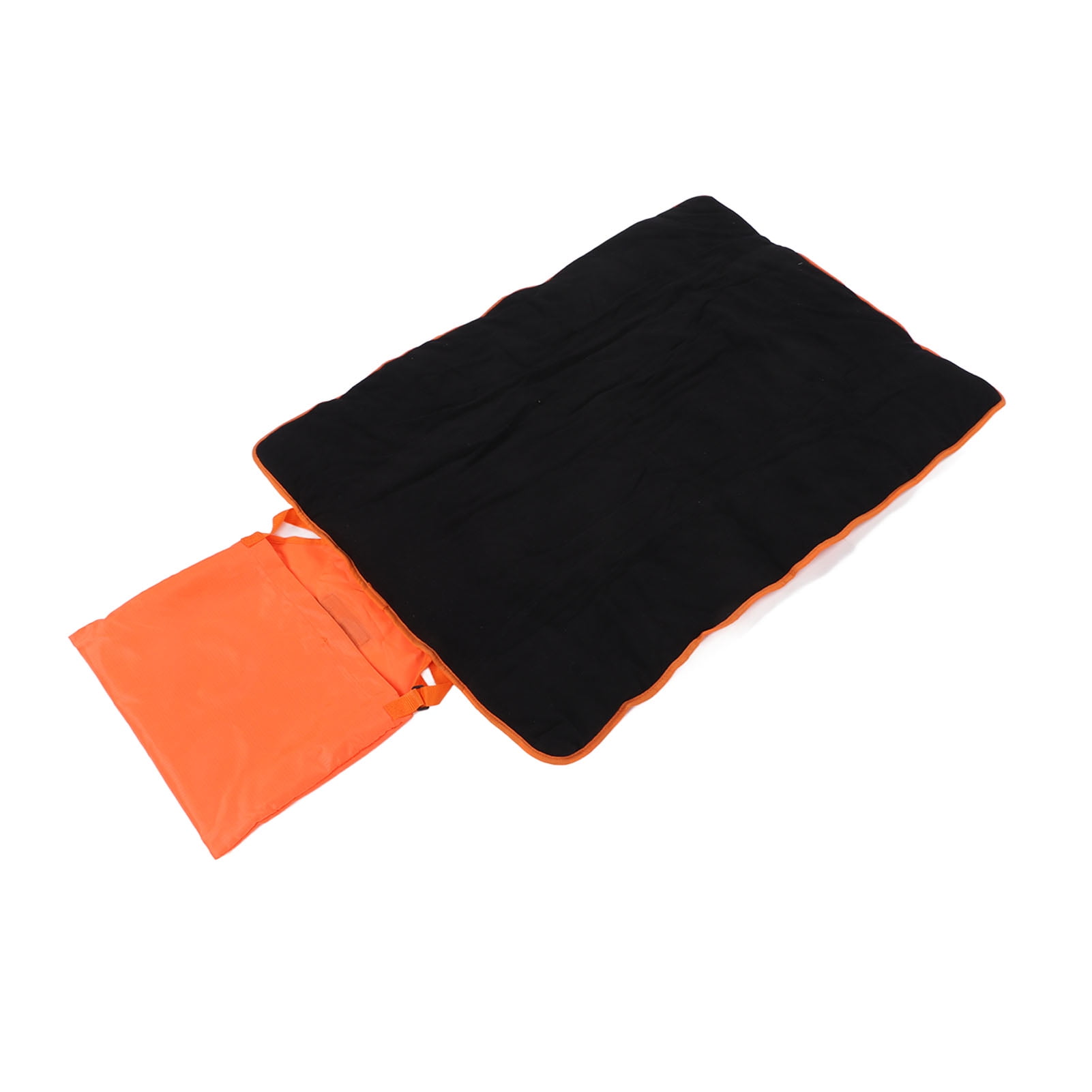 BIMZUC Outdoor Pet Mat Reversible Waterproof Machine Washable Portable Dog Sleeping Pad for Puppy Camping Travel Orange with Black Polyester Layer 15.75 inches / 40.0 cm Bed Cushion