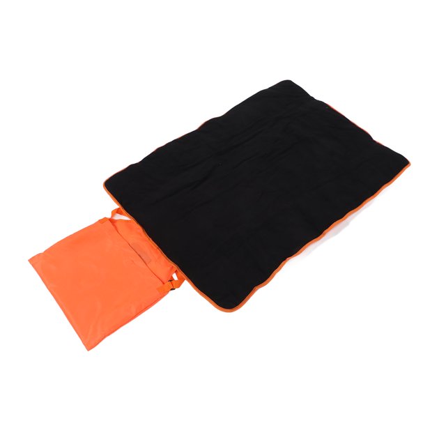 Outdoor Pet Mat, Machine Washable Portable Dog Pad Multipurpose Waterproof for Puppy for Travel Orange with Black Polyester Layer