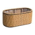 thumbnail image 1 of Imitation Rattan Flower Basket Room Decoration Decorative Planter Desktop Flower oval brown, 1 of 9