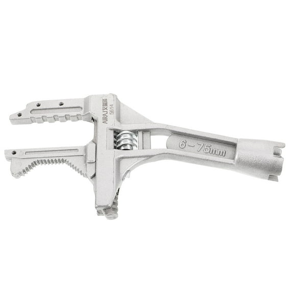 Raindrops 1Set Plumbers Tools Large Opening Wrench for Bathroom Sink and Basin Chrome Vanadium Steel Silver