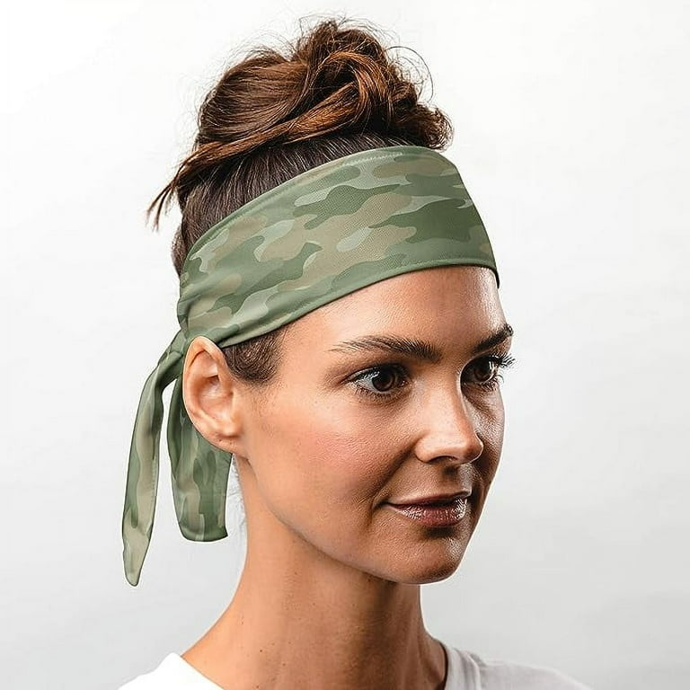 Suddora Ninja Style Tie Headband Sweatband, Camouflage