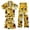 A-Yellow412, variant on JAJAHO Halloween Kids Pajamas Set Boys Girls Satin 3 Piece Short Sleeve Sleepwear With Pants And Shorts 3-13Y