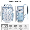 thumbnail image 3 of Cute Watercolor Crab Cooler Backpack - 20L Leakproof Insulated Lunch Box for Camping, Work & College, Keeps Food Cold/Hot for 20 Hours, 3 of 5