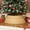 Natural Wood, variant on Demi Bonn 27" Rustic Christmas Tree Skirt, Plastic Woven Christmas Tree Collar for Party, Holiday, Home Decoration, Brown