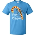 thumbnail image 3 of Inktastic Merry Christmas Red and Gold Candy Cane T-Shirt, 3 of 5