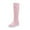 Pink, variant on Fesfesfes Tall Boots For Women Warm Thick-soled Inner Heightening Flat-heel Thick Velvet High-top Snow 38(US:6.5)