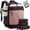 Dusty Rose-coffee Brown-beige, variant on LOVEVOOK Travel Backpack for Women Men, Airline Approved Carry On Luggage with 3 Cubes Accessories, TSA Personal Item Travel Cruise Essentials, Waterproof Weekender Overnight Bags fits 17" Laptop
