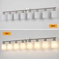 thumbnail image 5 of GCGAFUL 8-Light Chrome Dimmable Bathroom Vanity Light Fixture with Frosted Glass Shade, 5 of 9