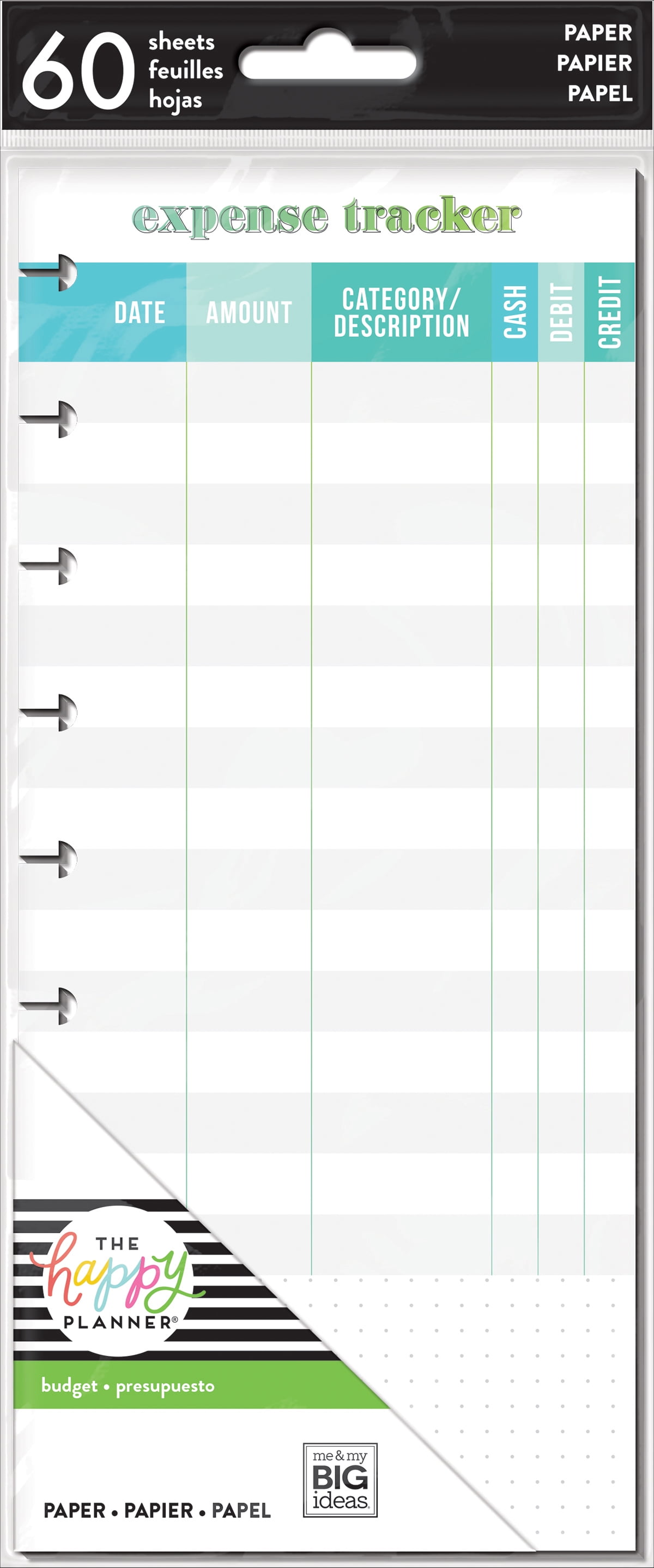 Happy planner expense tracker half sheet printable - reliefhost