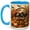 Blue, variant on Black Cat Coffee Mug, Autumn Pumpkin Mug, Ceramic Cup