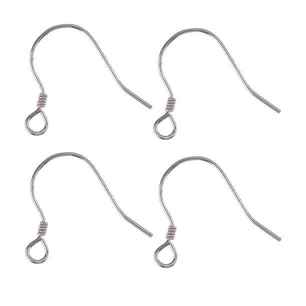 2 Pares de Ganchos para Pendientes Hipoalergénicos, Ganchos para Pendientes de Alambre Francés, Piezas de Joyería Hechas a Mano Diy Baoblaze aretes de plata de ley