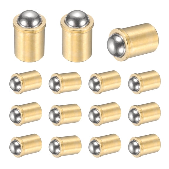15Pcs 304 Stainless Steel Ball Plunger, 10mm Dia. Ball Catch Latch Smooth Push Fit Spring Plunger Precision Positioning End Force 70N for Mechanical Devices, Furniture (12x20mm)