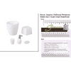 Dollhouse Miniature Resin White Bath Accessory Set/5pc w/3-Scale Wallet Ruler