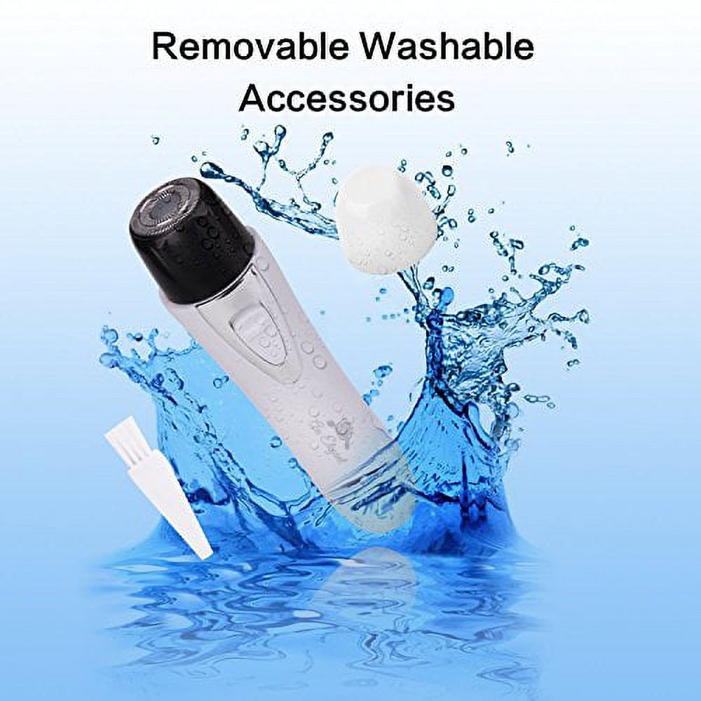 AmElegant PREMIUM Facial Hair Removal For Women - Painless Nose Hair Trimmer - Waterproof Rechargeable Portable Hair Remover FOR Ear Hair, Peach Fuzz, Chin, Upper Lip, Mustaches, Legs, Bikini (White) - image 3 of 16