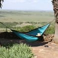 thumbnail image 4 of Vivere Nylon Double Parachute Camping Hammock - Turquoise and Chocolate, 4 of 8