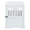thumbnail image 1 of Casual Home Solid Wood Lockable Gate Door Pet Crate and End Side Table, Wht, 1 of 7