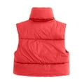 thumbnail image 4 of Lindreshi Cropped Tank Tops for women's Winter Crop Vest Lightweight Sleeveless Warm Outerwear Vest Padded Gilet Tops Coat, 4 of 4