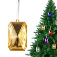 thumbnail image 2 of Jewel Ornaments - Acrylic Rectangle Jewel Hanging Decors Christmas Tree Hanging Ornaments Glitter Xmas Rectangle Gemstones for Wedding Holiday Party Decor, 2 of 9
