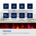 thumbnail image 5 of BELLEZE 42" Electric Fireplace Heater, 1400 W Recessed & Wall Mounted Electric Fireplace with Remote Control, Freestanding Heater with Adjustable Flame Color and Brightness, Timer, Touch Screen, 5 of 7