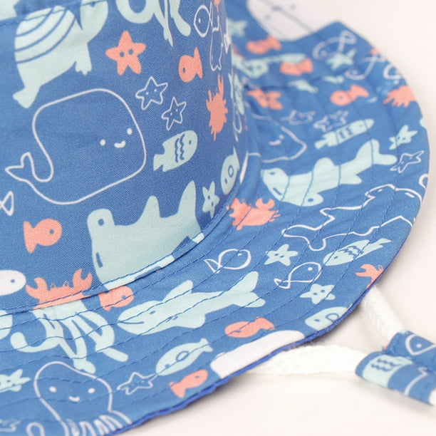 1pc Children's Fishing Hat With Snail Cartoon Pattern, Wide Brim