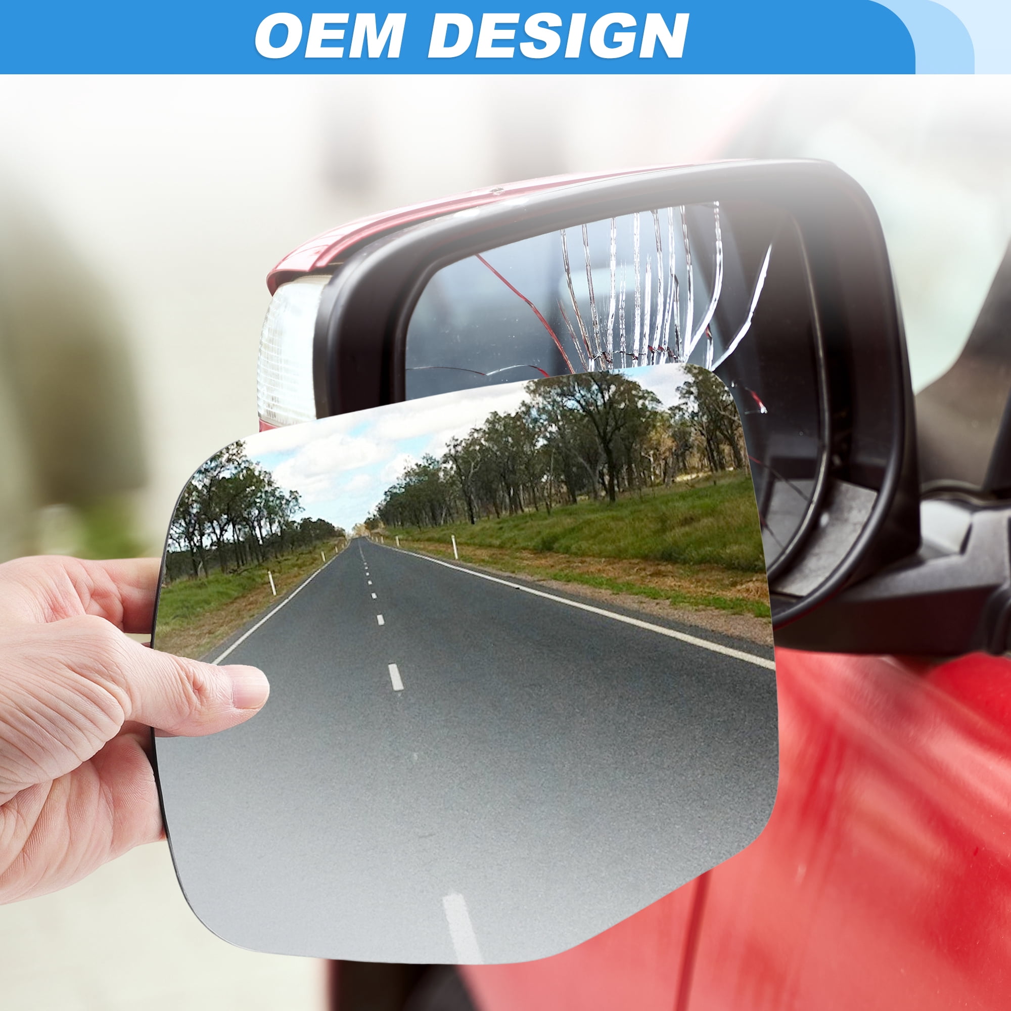 Unique Bargains Clear Lens Side Mirror Glass for Honda Pilot and Passport Left Side