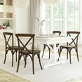 thumbnail image 4 of Emma + Oliver Stackable Mahogany Wood Cross Back Chair, 4 of 13