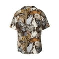 thumbnail image 2 of Vsdgher Cut Cats Print Men's Wrinkle Free Untucked Cuban Shirt Business Casual Button Down Shirts Short Sleeve Shirt, 2 of 7