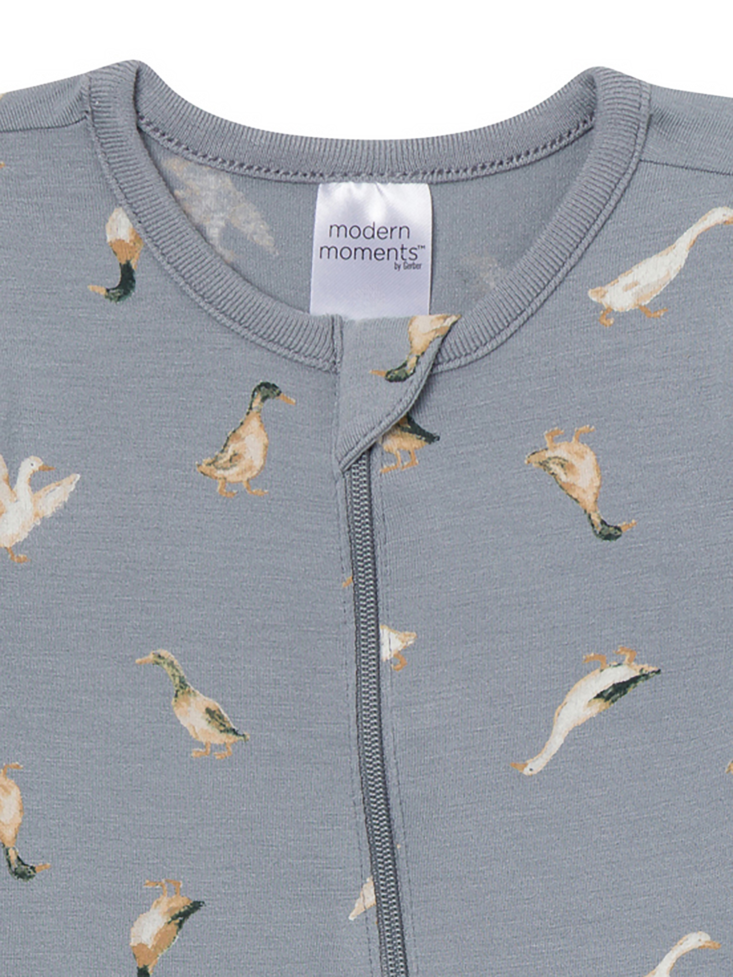 Modern Moments by Gerber Neutral Two-Way Zip Coverall photo 3