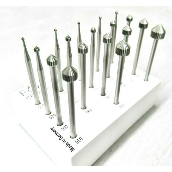 Jewelry Making Stone Setting Burs Set, Fig 413, 18-Piece