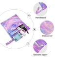 thumbnail image 4 of 2 Pack Wet Dry Bags,Cute Cosmic Planets Clouds Waterproof Reusable Dual Zipper Bags for Swimwear, Gym Clothes, Toiletries, Baby Diapers, 4 of 8