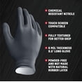 thumbnail image 4 of Guantes de nitrilo Venom Steel resistentes a productos químicos, negros, 6 ml L, 4 of 7