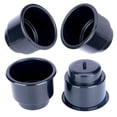 thumbnail image 1 of Soporte de plástico empotrado para latas de bebidas con drenaje para barco, camión, coche, caravana (negro, 4 unidades) Sincero Hogar, 1 of 4