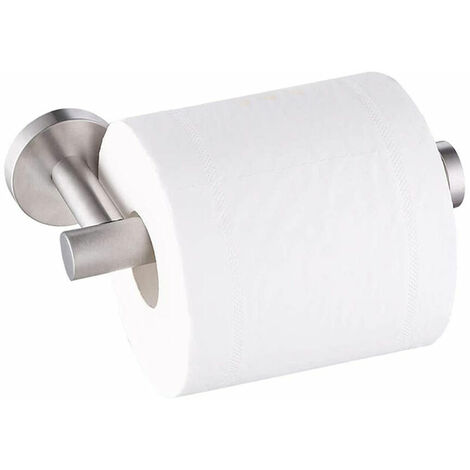 Porte-papier Toilette Mural Acier Inoxydable Chromé - Support Horizontal/vertical - Pour Rouleaux Jusqu'à 12,7cm