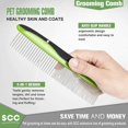 thumbnail image 3 of Premium Dog Comb for Easily Removes Tangles and Knots. Cat Comb for Removing Matted Fur. Best Pet Grooming Tool with Rounded and Smooth Ends Stainless, 3 of 4