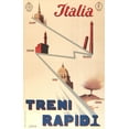 thumbnail image 2 of Vintage Apple Collection 17x24 Gold Ornate Wood Framed with Double Matting Museum Art Print Titled - Italia Rapida, 2 of 4