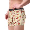thumbnail image 2 of Gaeub Cartoon Popcorn Print Men's Boxer Briefs,Super Fit Boxer Briefs for Men,Quick-Dry Underwear with 4-Way Stretch-X-Large, 2 of 5