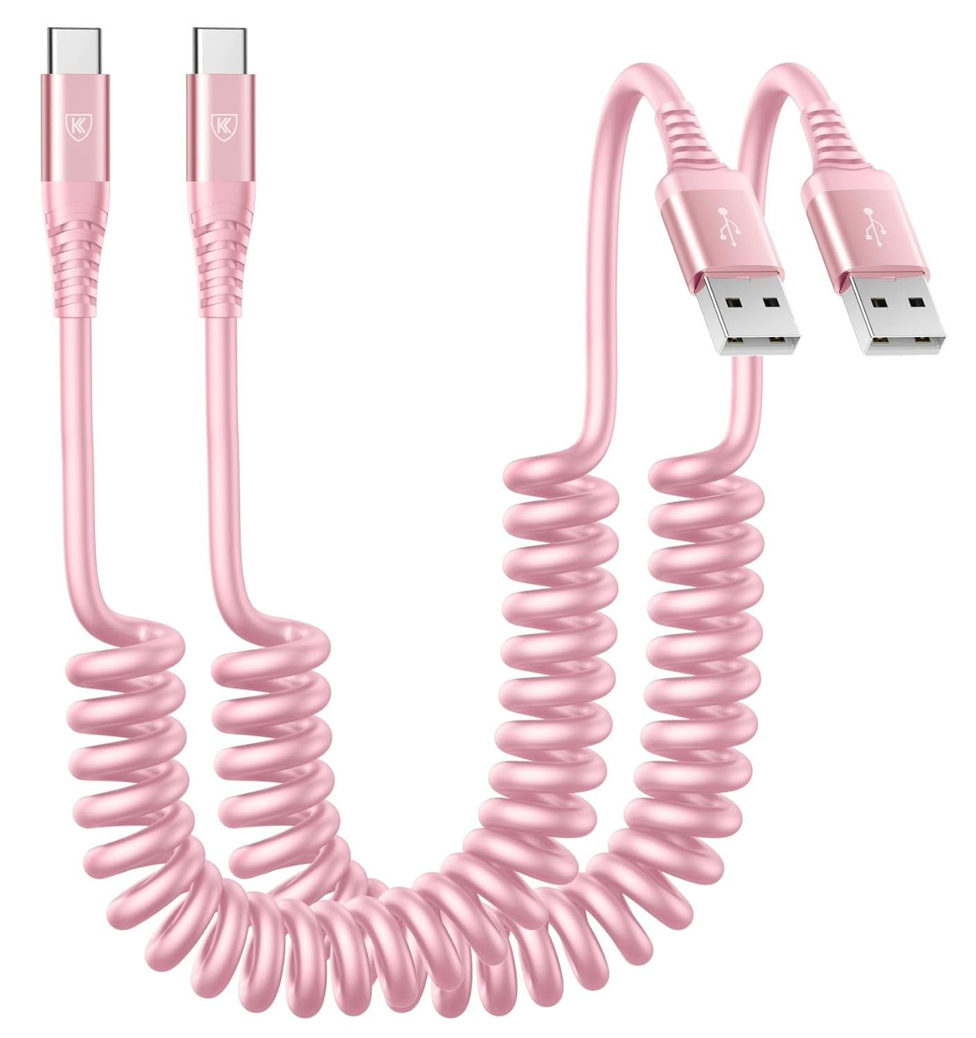RGHJAR-USB A to C Cable Fast Charging 3FT for Car, 2Pack USB Type C Charger Cable for iPhone 16, USB-C Cable Compatible with iPhone 17/16/15/Plus/Pro/Pro Max/Samsung Galaxy A10e A20-Pink