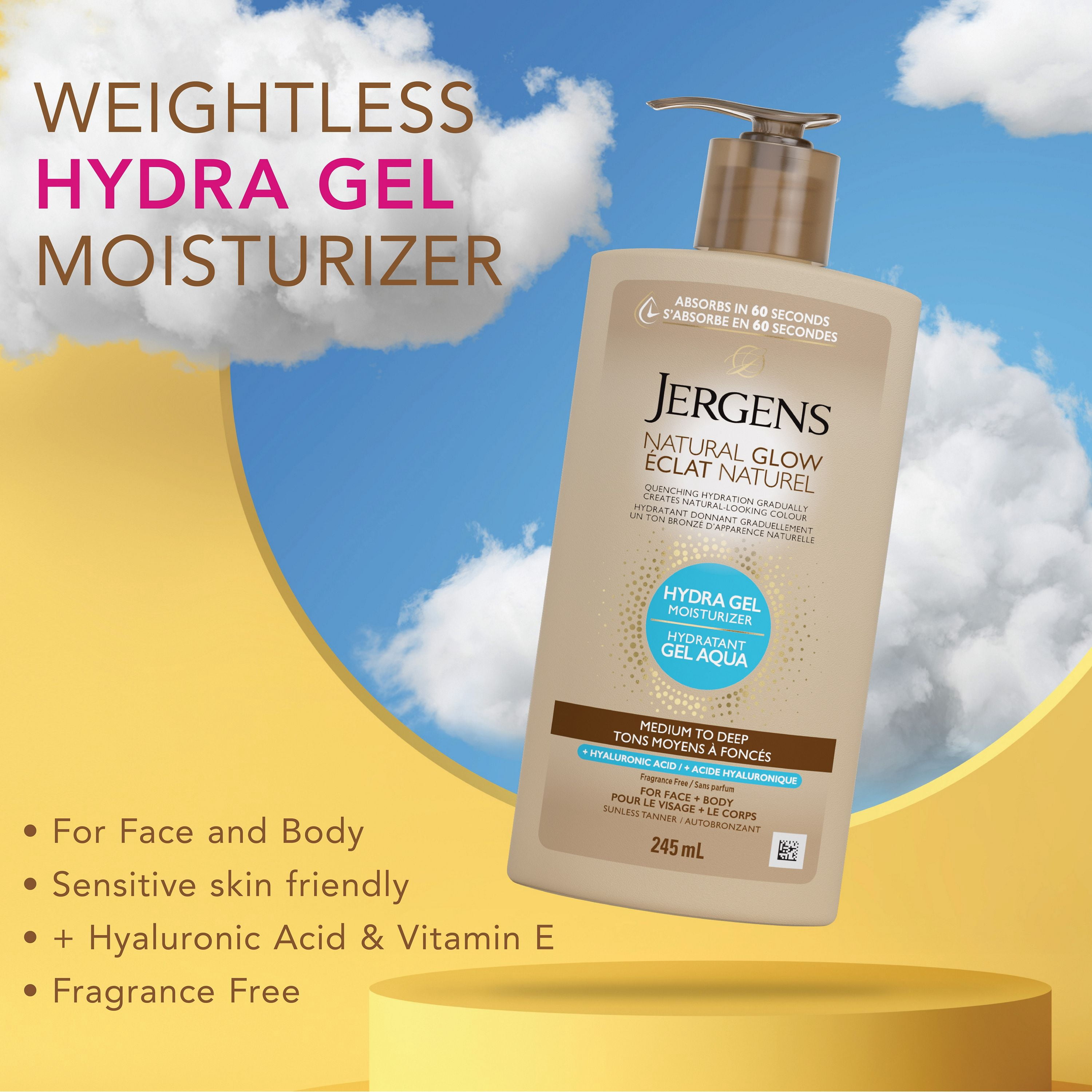 Jergens Natural Glow Hydra Gel Moisturizer - Medium to Deep