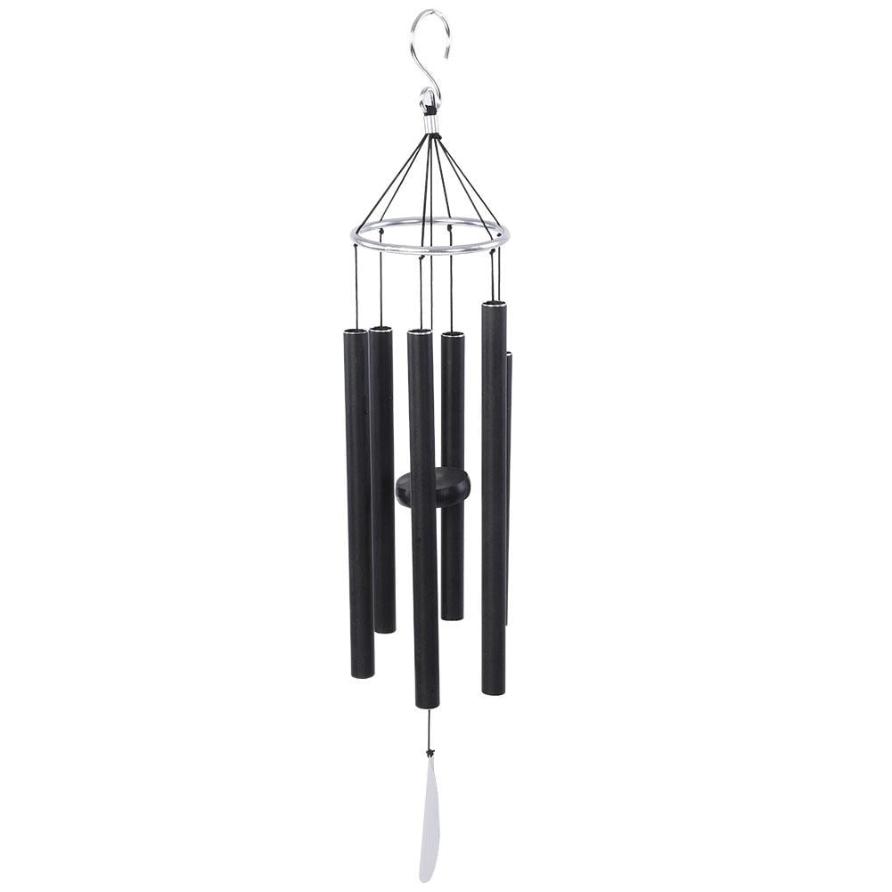 HERCHR Chime, Top Grade Black Large Aluminum Best Tonal Wind Chime Chimes Musical Instrument