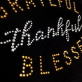 thumbnail image 3 of Grateful Thankful Blessed Iron-on Clear Rhinestone and Rhinestud Transfer by JCS Rhinestones, 3 of 3