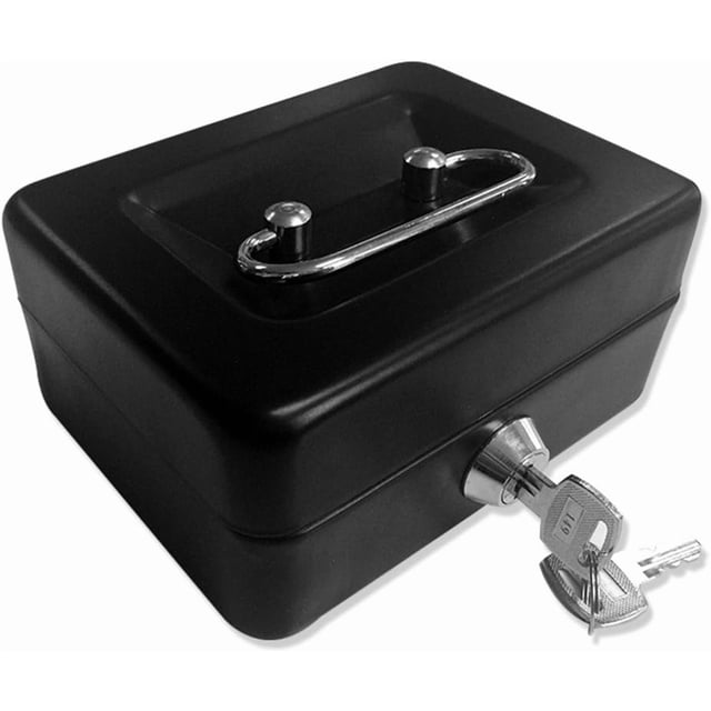 Boîte à Billets en Acier Moyenne Verrouillable avec Plateau à Billets et Serrure